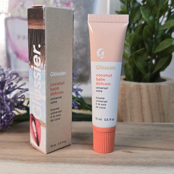 Glossier Coconut Balm Dotcom Universal Salve For Skin Full Size New - Picture 6 of 8